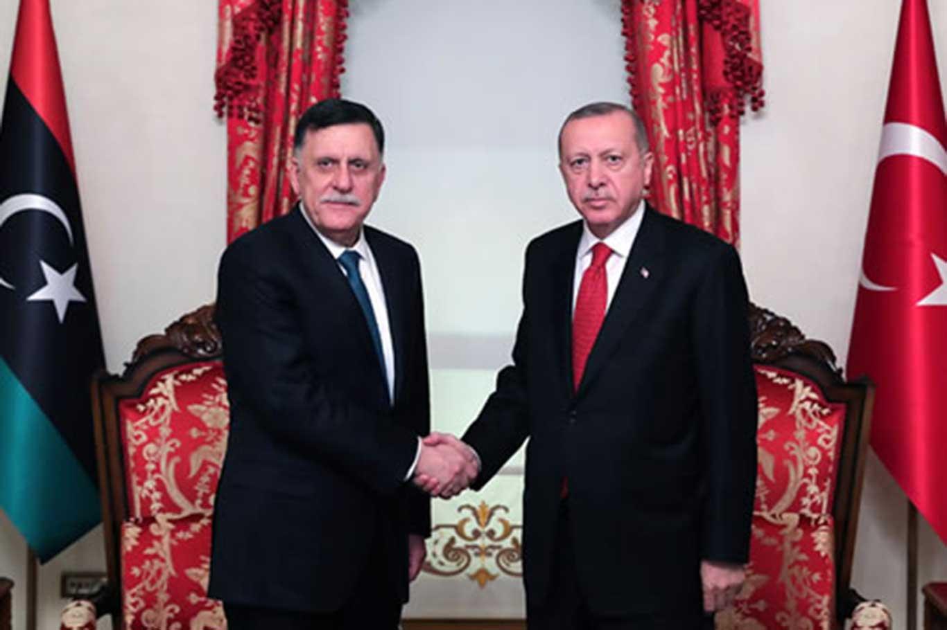 Erdoğan meets with Libyan Presidential Council Chairman Sarraj
